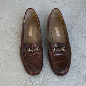 Vintage Gucci horse bit loafers